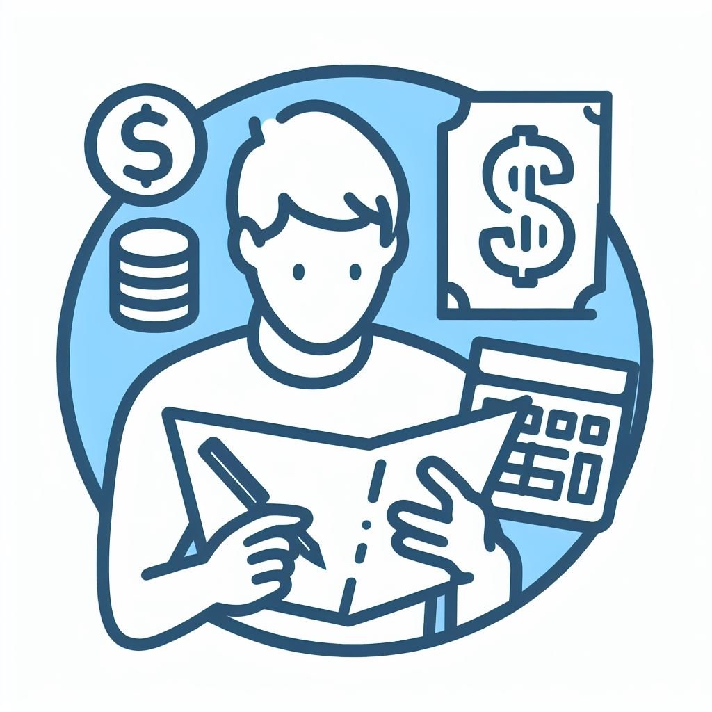 Vector image man and money